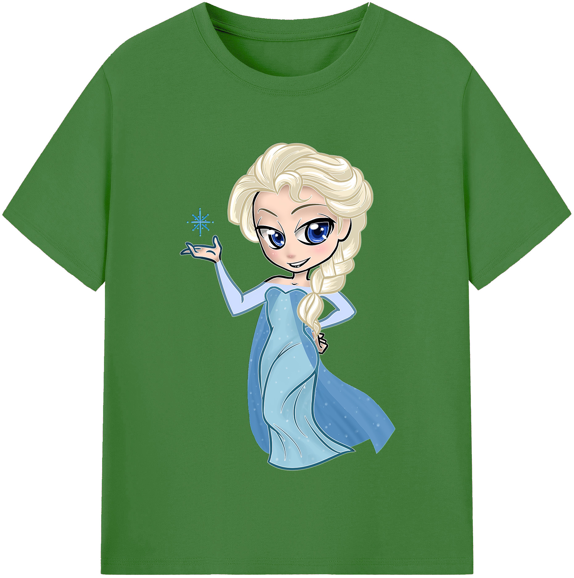 （画像用） アナと雪の女王 アンナ エルサ Frozen Anna Elsa レディースカジュアルプリントTシャツ（綿100％）